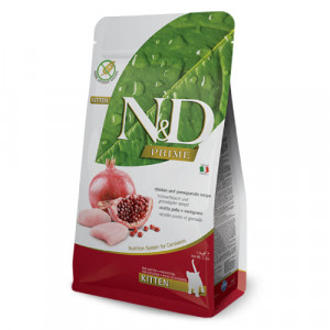 FARMINA N&D KITTEN GF PRIME CHICKEN POMEGRANATE kaķēnu barība Vista, granātābols 10kg